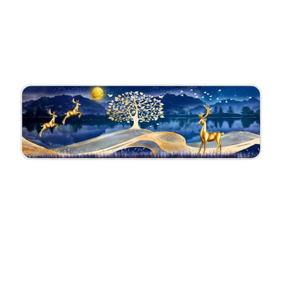 Printed Split Ac Cover Indoor Unit  Gold Deer_2 Ton 